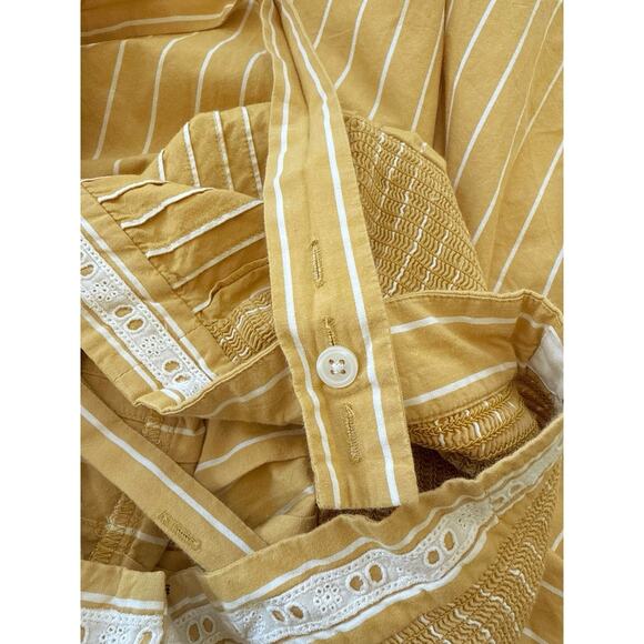The Great Laurel Yellow Mustard Sweetheart Stripe Sundress size 1 | Small - Picture 10 of 14